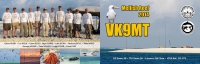 VK9MT four side QSL card, back and front