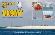 VK9MT two side QSL, front